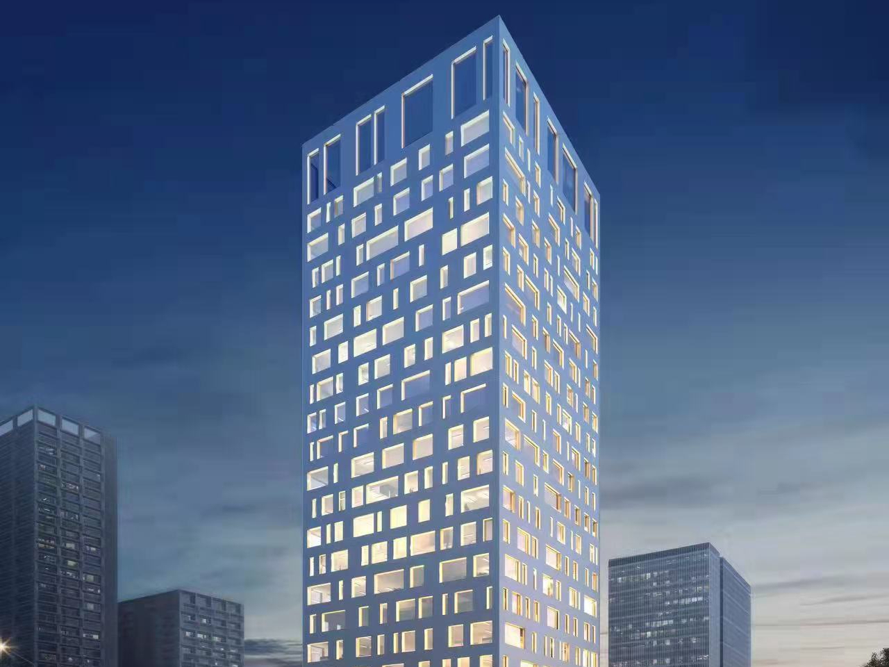 北京<i style='color:red'>金城合作</i>合肥东方国信大厦户外亮化项目